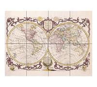 Artery8 Map Of The World Vintage XL Giant Panel Poster (8 Sections)