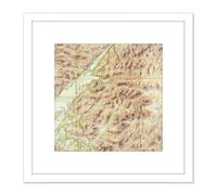 Artery8 Map Ordnance Survey 1959 Lorn Lochaber Scotland 8X8 Inch Square Wooden Framed Wall Art Print Picture with Mount in White Artery8 White
