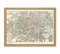 Artery8 Map Philip 1881 London City England New Plan Chart Artwork Framed A3 Wall Art Print