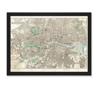 Artery8 Map Philip 1881 London City England New Plan Chart Wall Art Print - A4 Size
