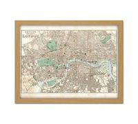 Artery8 Map Philip 1881 London City England Plan Chart Artwork Framed Wall Art Print 18X24 Inch