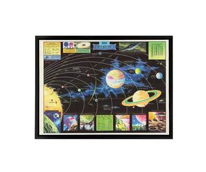 Artery8 Map Rand Mcnally 1969 Modern Outer Space Framed Canvas Wall Art Print | Size: W12" x H16" Artery8 Multicolor W12" x H16"