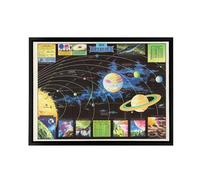 Artery8 Map Rand Mcnally 1969 Modern Outer Space Framed Canvas Wall Art Print | Size: W18" x H24" Artery8 Multicolor W18" x H24"