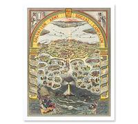 Artery8 Map Salvation Army 1910 Work For All Art Print Framed Poster Wall Decor 12x16 inch