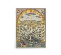 Artery8 Map Salvation Army 1910 Work For All Canvas Wall Art Print | Size: W12" x H16" Artery8 Multicolor W12" x H16"
