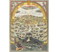 Artery8 Map Salvation Army 1910 Work For All Large Wall Art Poster Print Thick Paper 18X24 Inch