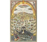 Artery8 Map Salvation Army 1910 Work For All Large XL Wall Art Canvas Print