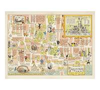 Artery8 Map Sayer 1948 Brighton Brighthelmstone Large XL Wall Art Canvas Print