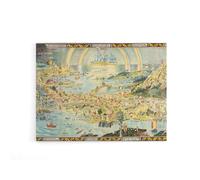 Artery8 Map Sleigh 1918 Ancient Fairyland Fantasy Canvas Wall Art Print | Size: W12" x H16" Artery8 Multicolor W12" x H16"