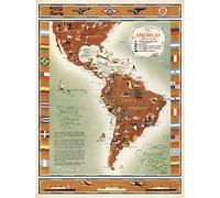 Artery8 Map Thompson 1948 American Republic Airlines Large Wall Art Poster Print Thick Paper 18X24 Inch