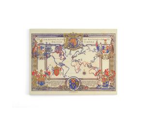 Artery8 Map Webb 1937 British Empire Canvas Wall Art Print | Size: W24" x H32" Artery8 Multicolor W24" x H32"