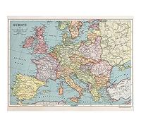 Artery8 Map Whitneygraham 1930 Europe Political Unframed Wall Art Print Poster Home Decor Premium