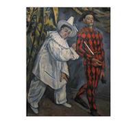 Artery8 Mardi Gras Pierrot Clown & Harlequin Cezanne Wall Art Poster Print | Size: W24" x H32" Artery8 Multicolor W24" x H32"