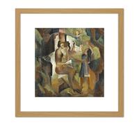 Artery8 Marguerite Thompson Zorach Memories California Childhood 8X8 Inch Square Wooden Framed Wall Art Print Picture with Mount in Light Oak Artery8 Light Oak