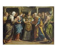Artery8 Marriage Of Mary And Joseph Wedding Painting Art Print Canvas Premium Wall Decor Poster Mural