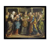 Artery8 Marriage Of Mary And Joseph Wedding Painting Art Print Framed Poster Wall Decor 12x16 inch