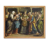 Artery8 Marriage Of Mary And Joseph Wedding Painting Art Print Framed Poster Wall Decor 12x16 inch