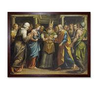 Artery8 Marriage Of Mary And Joseph Wedding Painting Art Print Framed Poster Wall Decor 12x16 inch