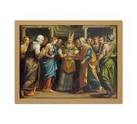 Artery8 Marriage Of Mary And Joseph Wedding Painting Artwork Framed Wall Art Print 18X24 Inch