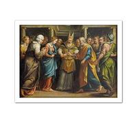 Artery8 Marriage Of Mary And Joseph Wedding Painting Artwork Framed Wall Art Print 18X24 Inch
