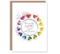 Artery8 Marriage Poem 3 Words 8 Letters I'm Yours Rainbow Blank For Him Or Her Art Wedding Card