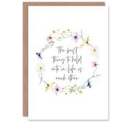 Artery8 Marriage Poem Best Thing Hepburn Quote Floral Blank For Him Or Her Art Wedding Card