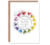 Artery8 Marriage Poem Best Thing Hepburn Quote Rainbow Blank For Him Or Her Art Wedding Card