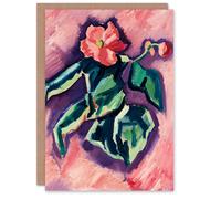 Artery8 Marsden Hartley Art Card Pink Begonias Abstract Painting Artery8 Pink