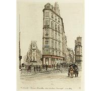 Artery8 Martial Road Paris Boulevard Bonne Nouvelle 1877 Illustration Large Wall Art Poster Print Thick Paper 18X24 Inch
