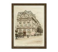 Artery8 Martial Road Paris Boulevard St Martin 1877 Illustration Artwork Framed Wall Art Print 18X24 Inch