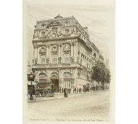 Artery8 Martial Road Paris Boulevard St Martin 1877 Illustration Premium Wall Art Canvas Print 18X24 Inch