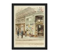 Artery8 Martial Road Paris Boulevard Staliens 1877 Illustration Artwork Framed Wall Art Print 18X24 Inch