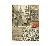 Artery8 Martial Road Paris Eglise Bonne-Nouvelle 1877 Illustration Artwork Framed Wall Art Print 18X24 Inch