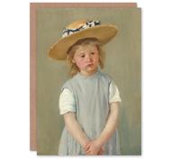 Artery8 Mary Cassatt Art Card Child in a Straw Hat Painting