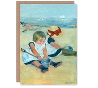 Artery8 Mary Cassatt Art Card Children Playing on the Beach