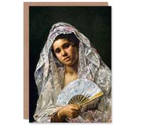 Artery8 Mary Cassatt Art Card Spanish Dancer with Lace Mantilla