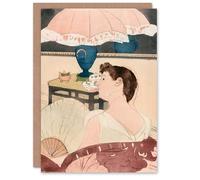 Artery8 Mary Cassatt Art Card The Lamp Woman With Fan Painting
