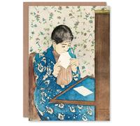 Artery8 Mary Cassatt Art Card The Letter Woman Sealing Envelope Portrait