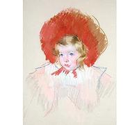 Artery8 Mary Cassatt Child With Red Hat Drawing Art Print Canvas Premium Wall Decor Poster Mural
