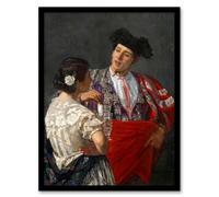 Artery8 Mary Cassatt Framed Wall Art Offering The Panal To A Bullfighter - A4 Size