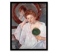 Artery8 Mary Cassatt Framed Wall Art Print Denise At Her Dressing Table - A3 Size