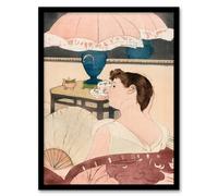 Artery8 Mary Cassatt Framed Wall Art Print The Lamp Woman With Fan Painting | Size: A3 Artery8 Multicolor A3