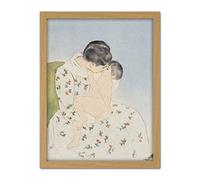 Artery8 Mary Cassatt Mothers Kiss 1891 Artwork Framed Wall Art Print 18X24 Inch