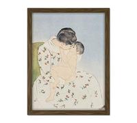 Artery8 Mary Cassatt Mothers Kiss 1891 Artwork Framed Wall Art Print 18X24 Inch