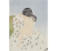 Artery8 Mary Cassatt Mothers Kiss 1891 Large Wall Art Poster Print Thick Paper 18X24 Inch