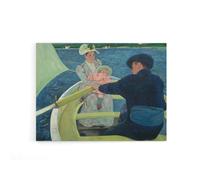 Artery8 Mary Cassatt The Boating Party Canvas Wall Art Print in Blue | Size: W24" x H32" Artery8 Blue W24" x H32"