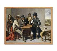 Artery8 Mathieu Lenain Le Cadet The Dice Shooters Painting Art Print Framed Poster Wall Decor 12x16 inch