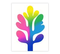 Artery8 Matisse Style Colourful Tree Modern Plant Lover Wall Art Print | Size: W12" x H16" Artery8 Multicolor W12" x H16"