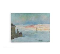 Artery8 Maurice Cullen Levis From Quebec Canvas Wall Art Print in Blue | Size: W24" x H32" Artery8 Blue W24" x H32"