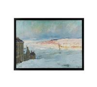 Artery8 Maurice Cullen Levis From Quebec Framed Canvas Wall Art Print in Blue | Size: W12" x H16" Artery8 Blue W12" x H16"